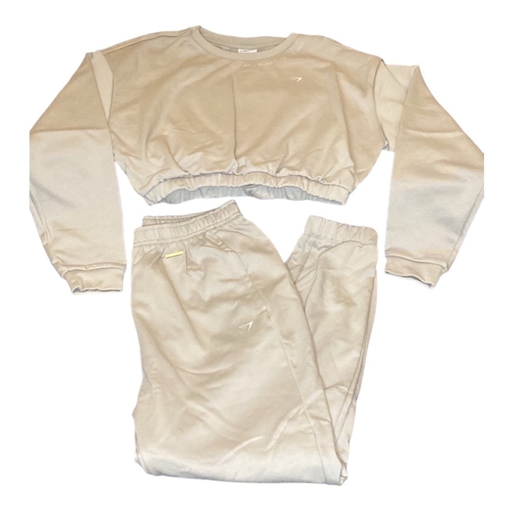 Gymshark x Whitney Simmons Mink Joggers and Pullover Crop Top Vol. 3 - M